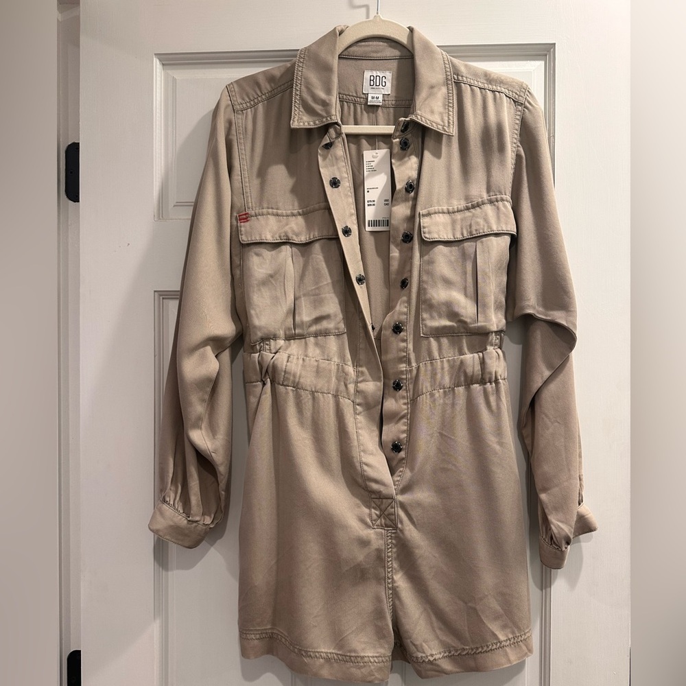 Urban Outfitters BDG Moss colored Romper size M new with tags - never worn